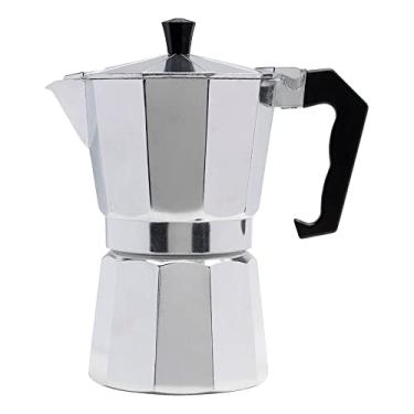 Imagem de Mimo Style Italiana Expresso Cafeteira de Aluminio com Alça para 6 Cafézinhos, Prata, 300 ml