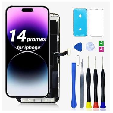 Imagem de Allfixparts Substituição de tela para iPhone 14 Pro Max, para iPhone 14 Pro Max LCD Display A2894 A2651 A2893 A2895 LCD digitalizador Touch Screen Ferramentas de reparo