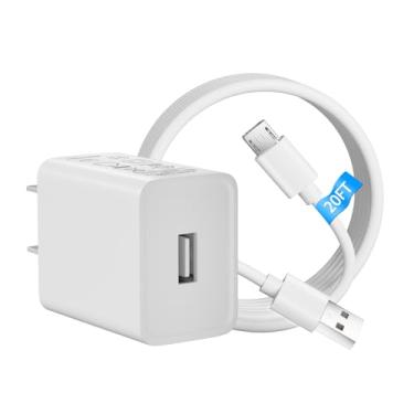 Imagem de Cabo de extensão de energia para Wyze Cam Pan/WyzeCam/Kasa Cam/YI Dome Home/Furbo Dog/Nest Cam/Arlo Q/Blink/Cloud Camera, KasaCam NestCam Indoor, Netvue, SCOVEE Cabo carregador micro USB