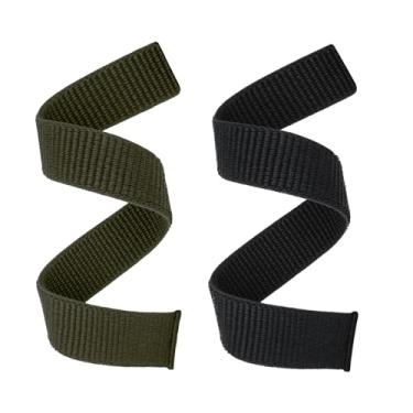 Imagem de Abanen Pulseira de relógio de secagem rápida para Fenix 8 / epix Pro/Fenix 7/6/5 (47 mm), pulseira esportiva ultraleve de nylon tecido de 22 mm para Garmin Instinct 2, Instinct 3 de 45 mm (preto verde
