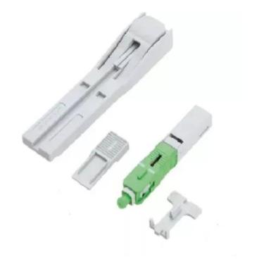 Imagem de Conector Óptico Rápido Sc/apc C/guia (verde) -  10pçs - TEBERA, FIBRA 