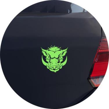 Imagem de Adesivo de Carro Porco Selvagem Javali - Cor Verde Claro - Melhor Ades
