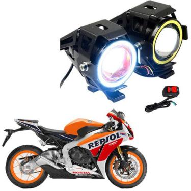Imagem de Kit Led Farol Milha Moto CBR1000F 1991 1992 1993 1994 1995 1996 Angel 