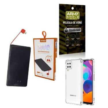 Imagem de Kit Powerbank 5.000Mah + Capinha Samsung A224G + Película 3D - Armyshi