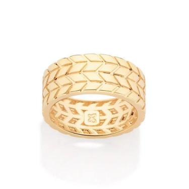 Imagem de Anel banhado ouro 3x 24k 18k e 22k masculino rommanel 18k pé na estrad