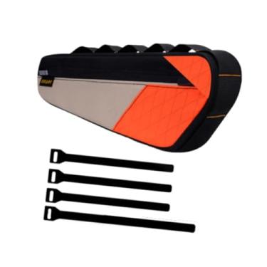 Imagem de simhoa Bolsa de Quadro para Bicicleta, Compartimento para Acessórios, Laranja