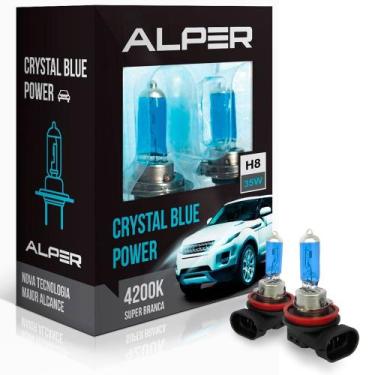 Imagem de Lâmpada Super Branca Alper Crystal Blue Power 4200K H8