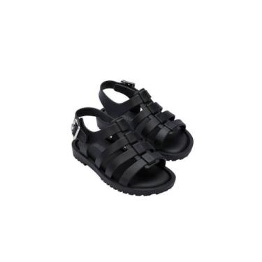Imagem de Sandália Infantil Mini Melissa Baby Flox Feminino, Preto opaco, 22