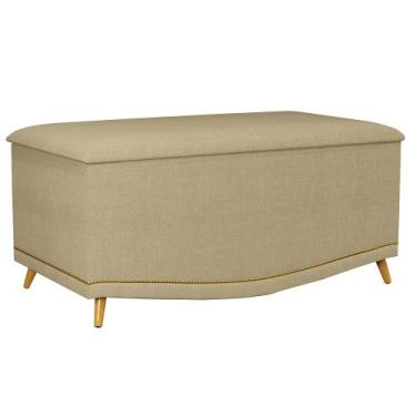 Imagem de Calçadeira Baú 90cm Imperial J02 Linho Areia - Mpozenato, Areia, 25 Kg