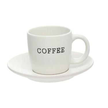 Imagem de Conjunto de Xícaras para Café com Pires Cremona em Cerâmica 130ml 4 Pe