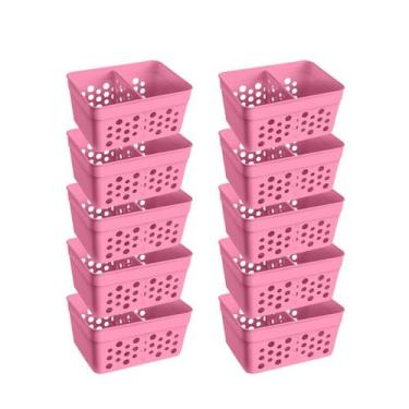 Imagem de Kit Com 10 Cestos Organizadores Multiuso Ideal Para Gaveta Mesa Divisó