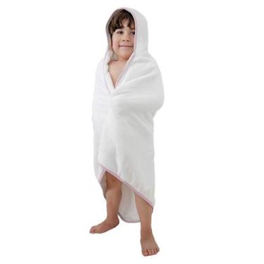 Imagem de Toalha de Bebê com Capuz Comfort Power Rosa - 80x100cm - Abra Casa