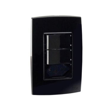 Imagem de Conjunto Interruptor Simples + Paralelo + Tomada 10A Preto Force Line