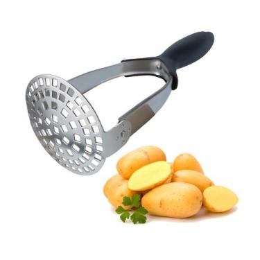 Imagem de Kit 2 Amassadores de Batatas Dobrável Legumes Inox 29cm Luxo - Clink