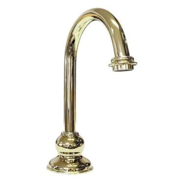 Imagem de Bica Alta Misturador Deca Lavatório Belle Époque Tiffany Dourada  4908