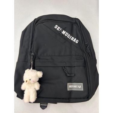 Imagem de Mochila Escolar Impermeável Casual Feminina Masculina Moda Coreana - U