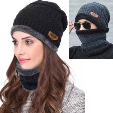 Imagem de Touca Gorro Lã Inverno Frio Feminino Masculino Unissex Touch - touca e