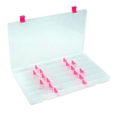 Imagem de Estojo Para Iscas Transparente C/ 24 Divisões Várias Cores - Life Pesc