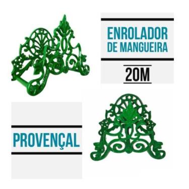Imagem de 2 Unidade Suporte Enrolador Mangueira Jardim Alumínio - Funditex, Verd