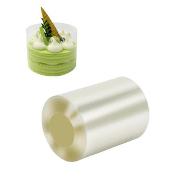 Imagem de Urxirha Colares de Bolo Folha de Acetato Transparente Rolos de Bolo, Tiras de Bolo Transparentes Filme de Acetato para Bolo, Assar Mousse de Chocolate, Decoração de Bolo (6 cm)