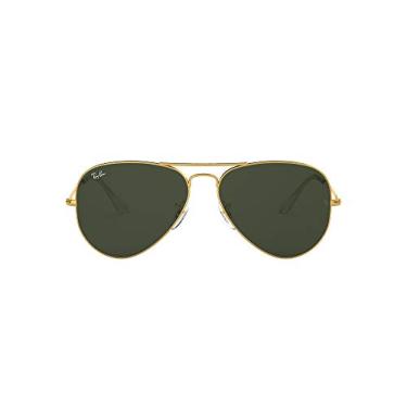 Imagem de Ray-Ban Óculos de sol aviador clássico RB3025, Dourado preto/G-15 verde, 58 mm