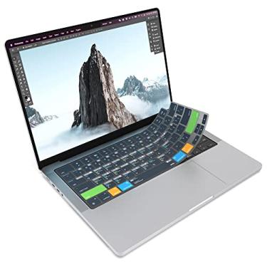 Imagem de JCPal Capa de teclado Adobe Photoshop Shortcut Guide para Apple MacBook Pro de 14 polegadas e MacBook Pro de 16 polegadas (modelos M1-M4) e MacBook Air de 13 polegadas e MacBook Air de 15 polegadas