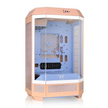Imagem de Thermaltake Capa Tower 300 Summer Edition Peach Fuzz Micro-ATX; ventoinha CT de 2 x 140 mm incluída; suporta radiador de até 420 mm; capacidade de exibição horizontal; CA-1Y4-00SKWN-00; garantia de 3