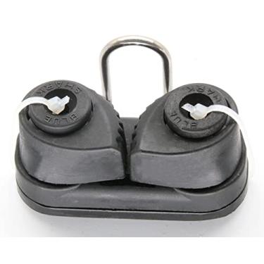 Imagem de Blue Shark Presilha de came de vela de qualidade premium de alumínio médio com fio Fairlead (pacote com 1) 136