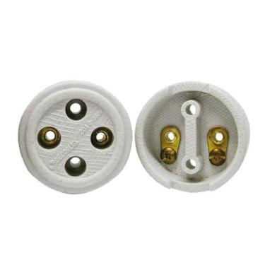 Imagem de Tomada Porcelana Externa 2 Polos 20A Decorlux, Branco