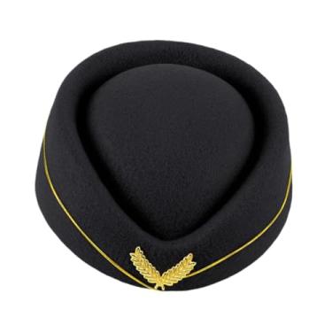 Imagem de Dynwave Chapéu de Aeromoça para Cosplay E Eventos Temáticos, Preto