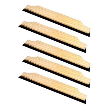 Imagem de Rodo De Madeira Dsr 40cm Duplo Sem Cabo Kit 5, DSR MEDEM