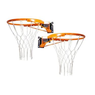 Imagem de Par Aro De Basquete Oficial Profissional Retrátil Rede Chuá - Grecco S