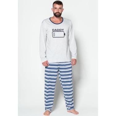 Imagem de Kit 10 Pijamas Vekyo Manga Longa Masculino Estampado Adulto, M, Sortid