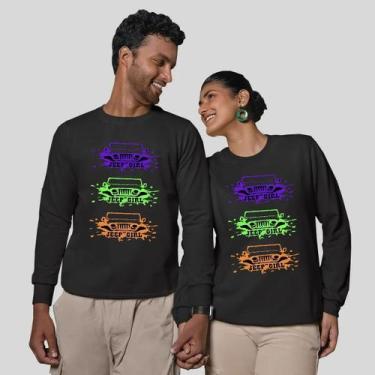 Imagem de Kit 2 Blusas Frio Moletom Careca Sem Capuz Casal Namorados Car - MP Mo