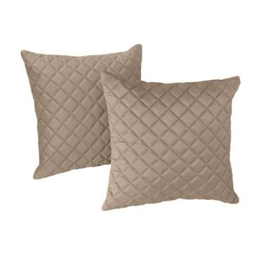 Imagem de Kit 2 Almofadas Tressê 50x50cm Veludo Bege - Nexta Casa