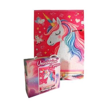 Imagem de Quebra-cabeça Pintura Unicórnio Colorido de 60 peças - Coleção TEA & A