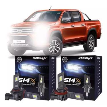 Imagem de Kit Ultra Led S14x Toyota Hilux Sr Srv 2021 A 2024 Farol - Gusta Car P