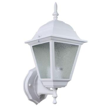 Imagem de Arandela Colonial Alumínio E Vidro Retro Vintage E-27 - Branca st203p 