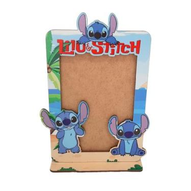 Imagem de Porta Retrato Vertical Infantil 15x10 Kit 3un Mdf Madeira Adesivado - 