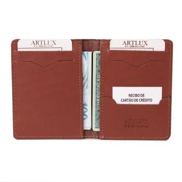 Imagem de Carteira Anti-Furto Couros Artlux RFID 3019, Caramelo