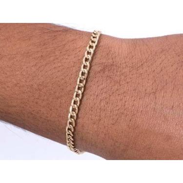 Imagem de Pulseira Masculina Grumet Ouro 18k 750 Fecho Mosquetão - DR Joias