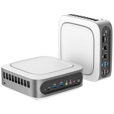 Imagem de AWOW Mini PC Intel Core i9-11900H (4,9GHz, 8C/16T), 16 GB DDR4 512 GB SSD, Windows 11 Pro Mini Desktop Computer 4K Triple Display, 2,5 G Dual LAN, WiFi6, BT5.2, 6 portas USB, Micro PC para casa/jogos