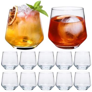 Imagem de Cadamada Conjunto de 12 taças de vinho de 370 ml, taças de vinho sem haste, para vinho tinto ou branco, suco, cerveja, água com gás, banquete de alta qualidade, festa, bar, casamento, presente