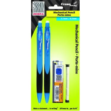Imagem de Lapiseira Zebra Erase Away, 0,7 mm, amarelo/azul-petróleo, 2 pacotes (52962)