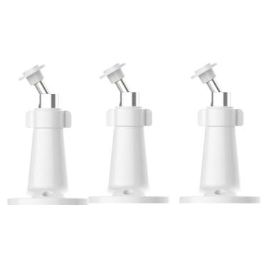 Imagem de [Pacote com 3] Compatível com suporte de parede EufyCam 2C/2C Pro/2 Pro/E20/E40 e Google Nest Cam – À prova de intempéries, rotação de 360° ajustável, instalação segura e fácil para uso