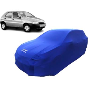 Imagem de Capa Automotiva Com Logo Fiat Palio 4 Portas De Tecido (Azul)