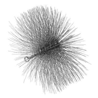 Imagem de PATIKIL Escova de limpeza de chaminé de arame de 25,4 cm, escova redonda de aço com encaixe NPT de 1/4 para limpeza de tubos de secador de barraca de fogão a lareira, prata