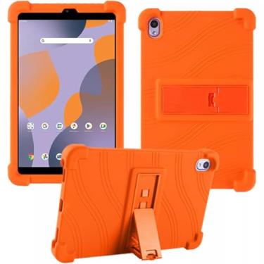 Imagem de Dteck Capa infantil para tablet Onn de 7 polegadas 2024 (modelo: 100135924), capa protetora fina de silicone macio para crianças, suporte ajustável, resistente, à prova de choque, para tablet Onn 7