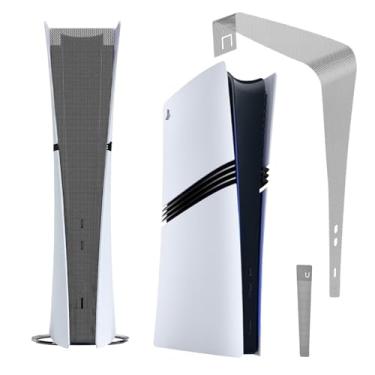 Imagem de Rede de proteção contra poeira para console PS5 Pro (versão curta), nova barreira de dissipador de calor para animais de estimação PS5Pro, capa antipoeira à prova de poeira para unidade óptica