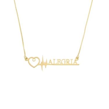 Imagem de Colar Alegria Semi Joias Banhado Ouro 18k, Ideal para Presente, Perfeito para todas as ocasiões, Agregando Charme e Sofisticação ao Visual